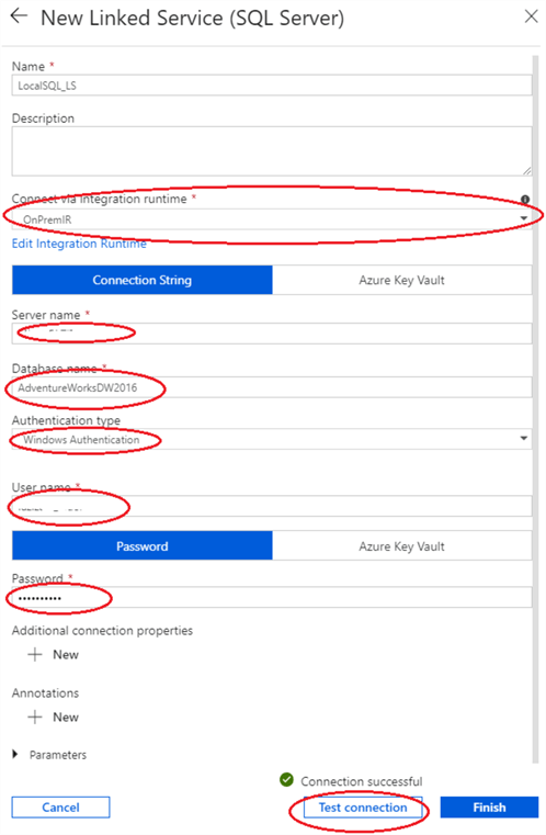 new linked service