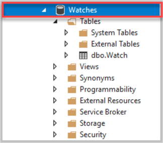 Viewing Watches database.