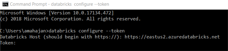 Enter the Databricks Host