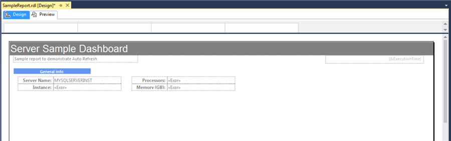 Sample SQL Server Reporting Services report