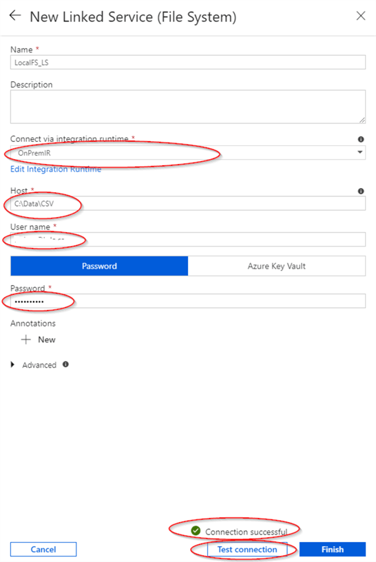 Azure New Lined Service for the File System
