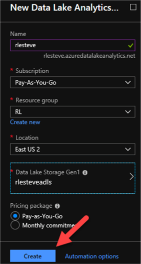 Create Azure Data Lake Linked Service Using Azure Data Factory