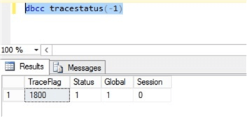 Confirm the trace flag is enabled by running DBCC Tracestatus (-1) 