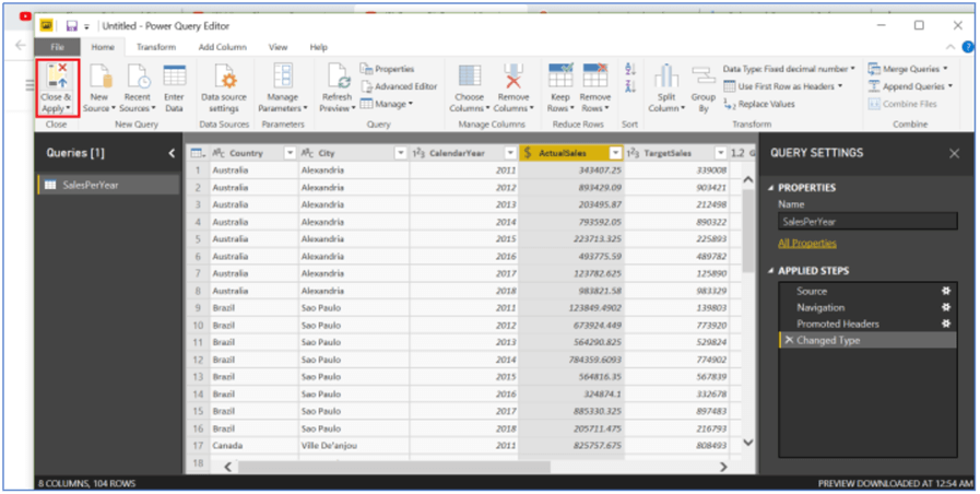 Saving changes to Power BI report