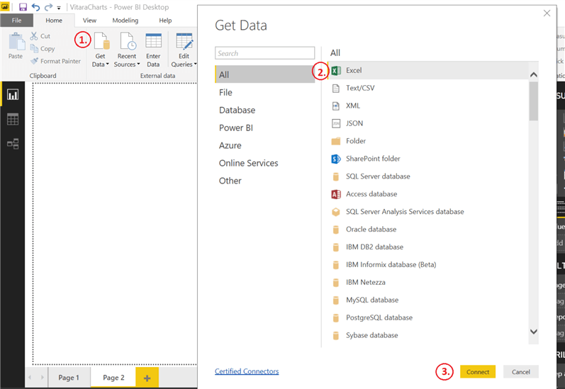 Populating data in Excel file in Power BI Desktop