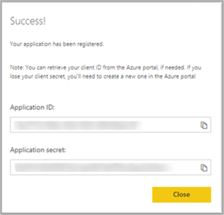application ID and secret