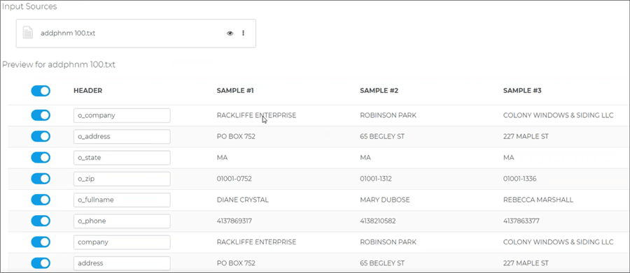 Unison initial data validation