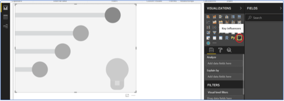Key influencers visual in Power BI Desktop.
