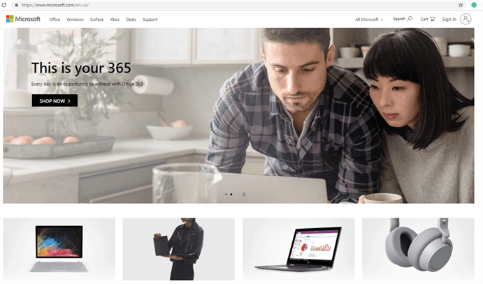 Microsoft Home Page