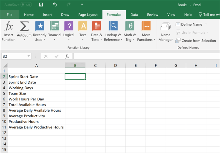 Burndown Chart in Excel from Scratch