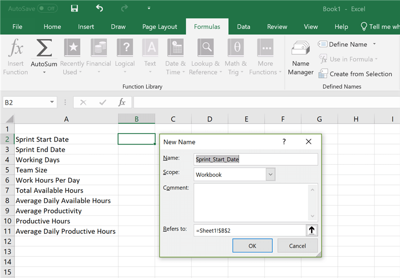 Burndown Chart in Excel from Scratch