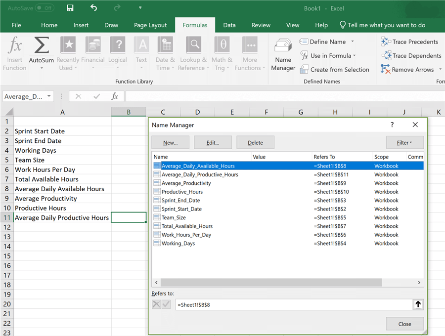 Burndown Chart in Excel from Scratch