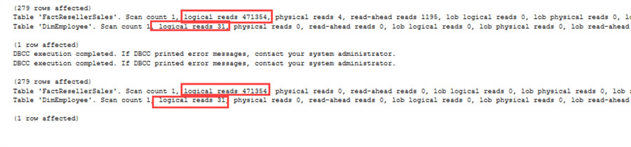 SQL Server IO statistics with NOT IN and NOT EXISTS