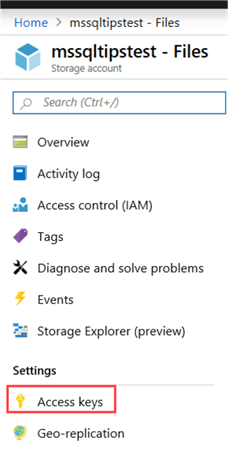 get access keys