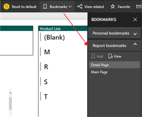 Report Designer bookmarks