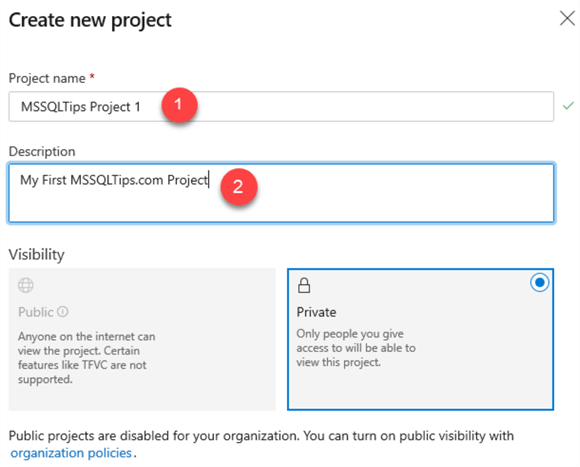 MSSQLTip11_CreateProject2 Steps for creating a project via GUI