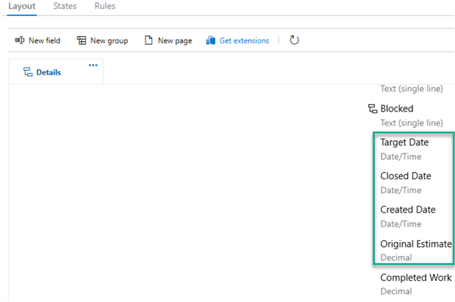 MSSQLTip11_AzureBoardsCustomLayout Steps for customizing work task and adding new field custom layout
