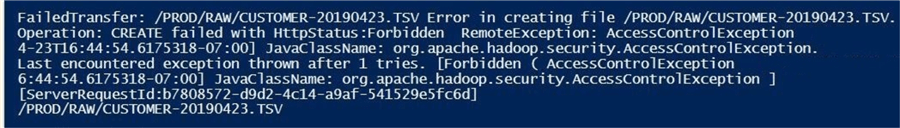 The import cmdlet fails due to no privledges.
