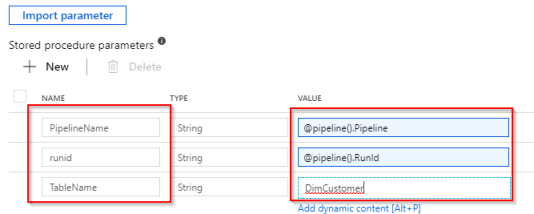 import parameter