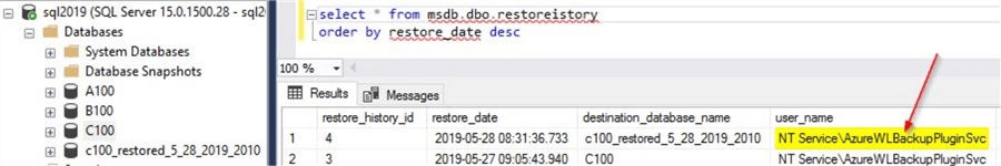 Restore SQL Server Databases on Azure VM with Azure Backup