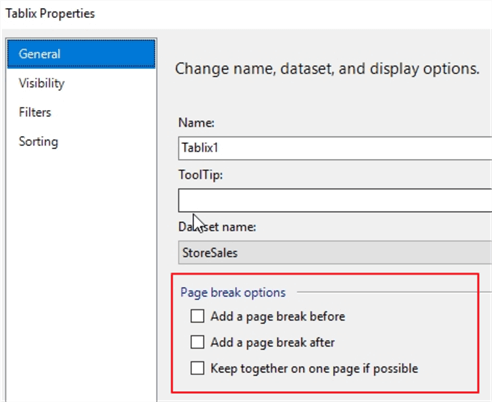 Object Page Breaks