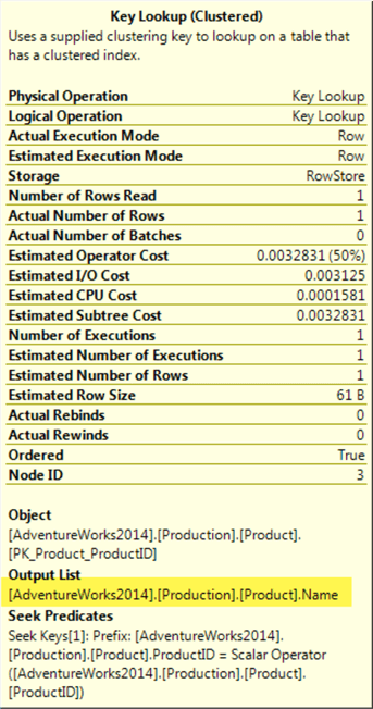 key lookup details