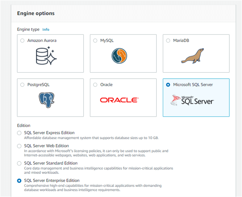AWS RDS - Enterprise Edition
