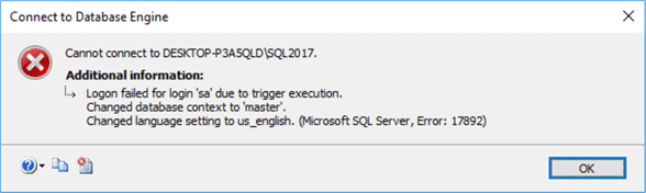 For trigger testing try for login by SA.