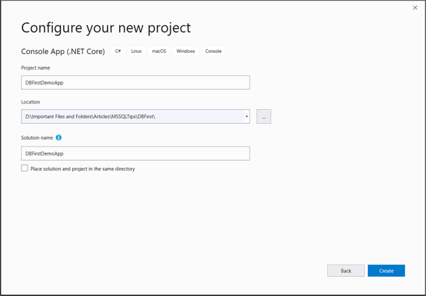 restore database