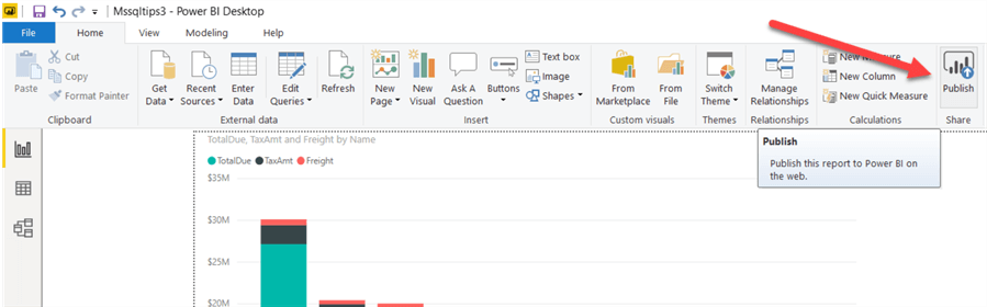 Publish sample report
