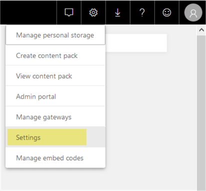 Power BI Service Settings
