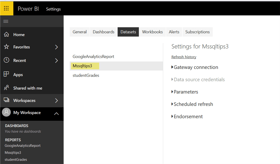 Configure Datasets