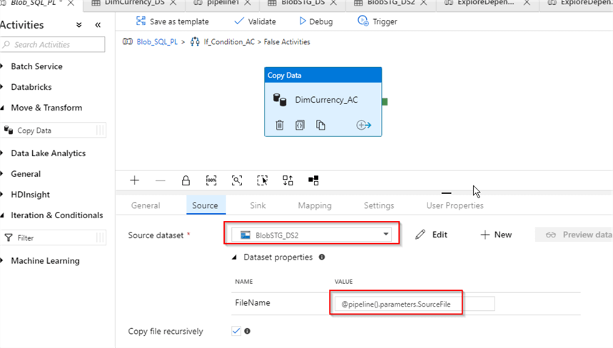 copy data