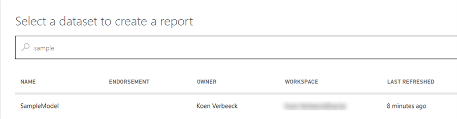 select dataset from service