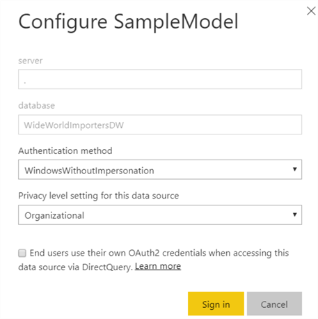 enter credentials