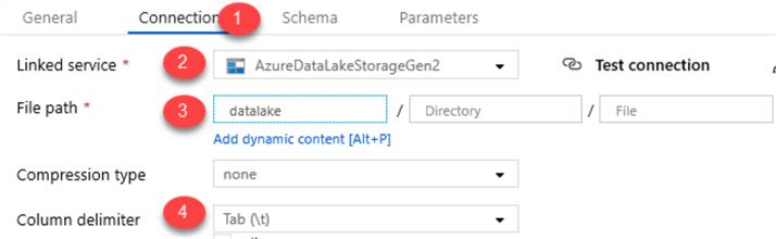 MSSQLTip14_ADFDataSetConnections Dataset connection properties