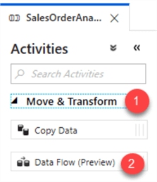 MSSQLTip14_ADFDataFlowActivities Step to select Data Flow Activity