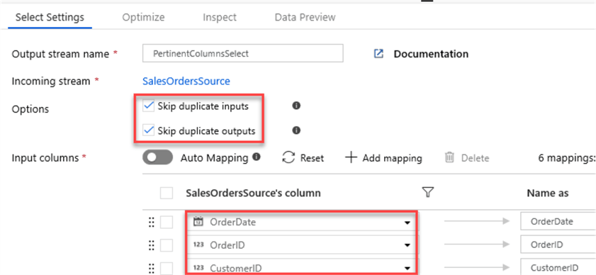 MSSQLTip14_DataFlowSelectSettings Select settings and options