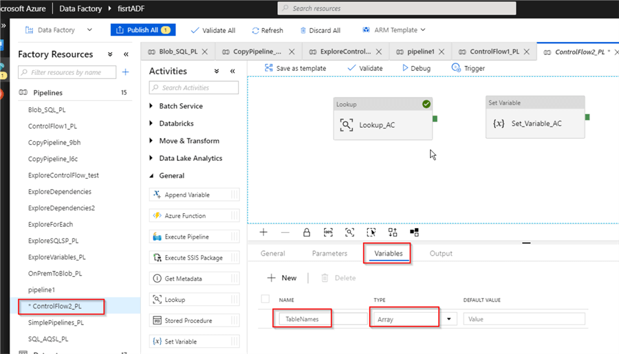 Azure Data Factory Lookup Activity Example
