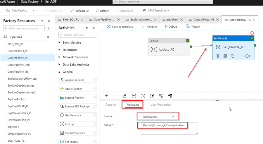 Azure Data Factory Lookup Activity Example