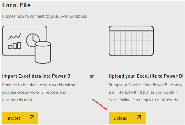 upload or import