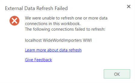 refresh failed