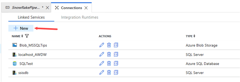add new linked service