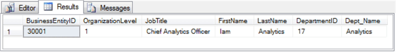 query results