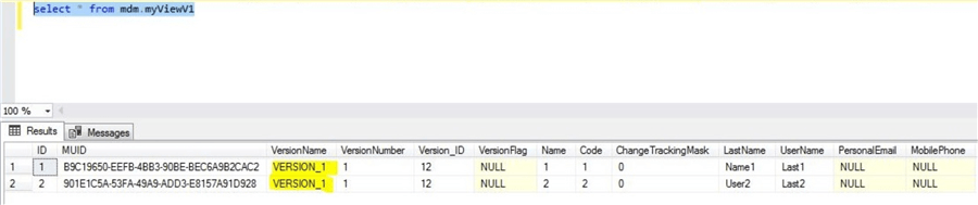 query master data services