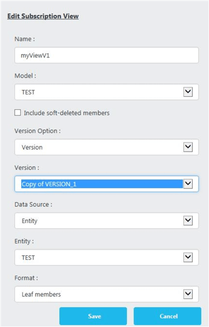 master data services edit subscription view