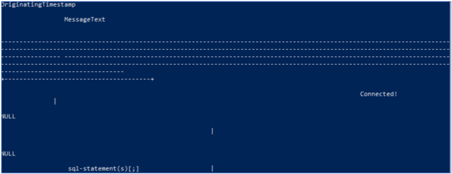 sqlcmd SELECT VDiagAlertExt