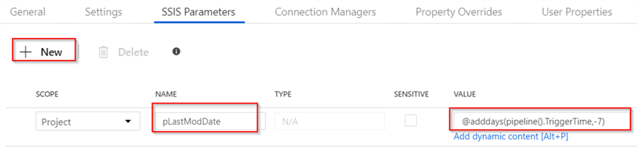 ssis parameters