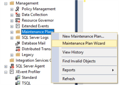 create maintenance plan