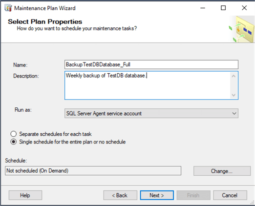 sql server maintenance plan wizard